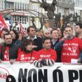 Manifestación dos traballadores en xaneiro