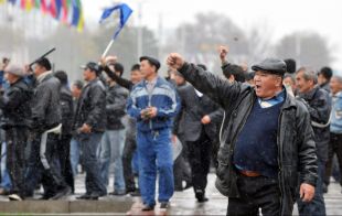 Imaxes das protestas na capital do país, esta semana